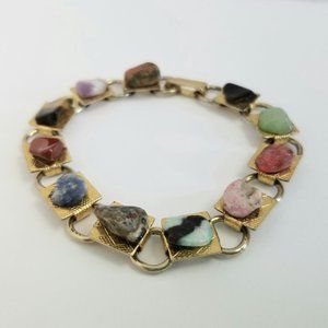 Mounted Mixed Stone  Bracelet